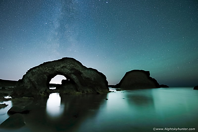 Ballintoy Sea Stacks Vivid Airglow & Milky Way - August 31st 2022